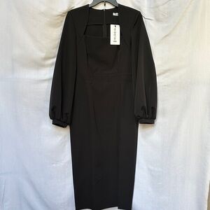 Elagia Elegant Black Long Sleeve Dress Size Large New with Tags